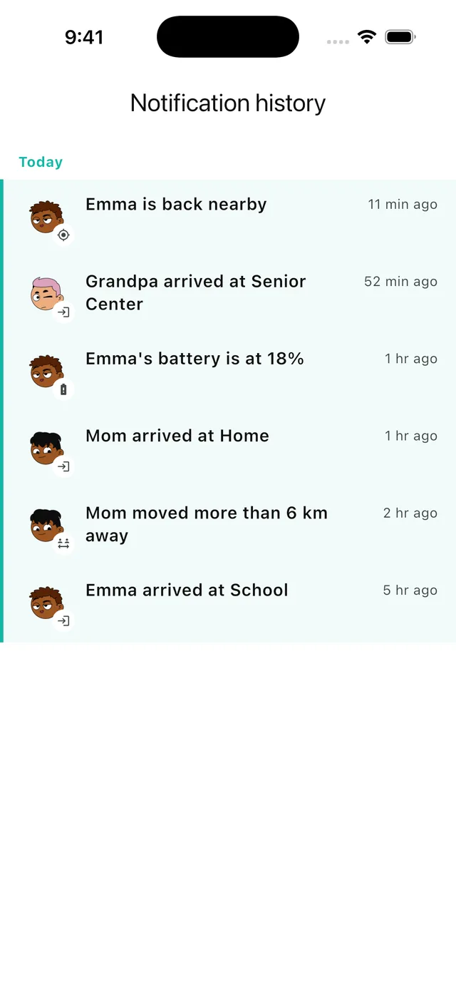 All family alerts in one place